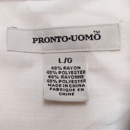 Chemise Hawaïenne Pronto Uomo XL Blanc Marron Rayonne Manches Courtes