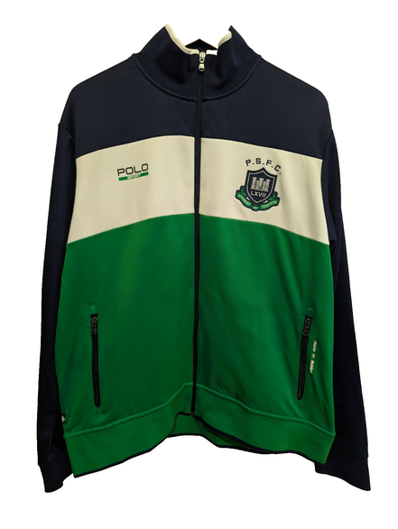 Veste Track Jacket Polo Sport Ralph Lauren T.XL vert Écusson Vintage |208b