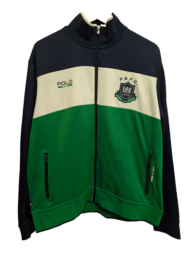 Veste Track Jacket Polo Sport Ralph Lauren T.XL vert Écusson Vintage |208b