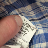 Chemise Chaps manches courtes bleu à carreaux taille L #229msch