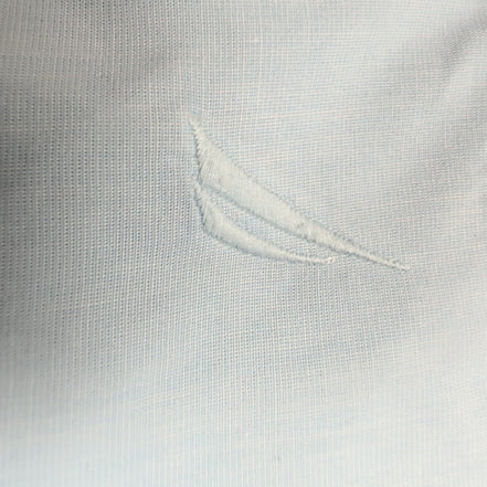 Chemise Nautica Bleu Clair Two Ply 80s Manches Longues Taille XXL 3XL