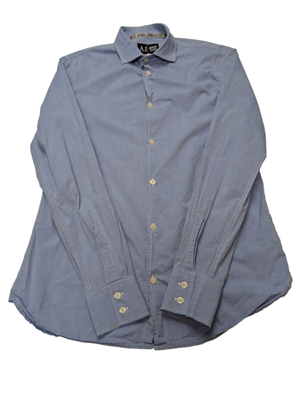 Chemise Armani Jean bleu uni taille M #265m