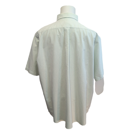 Chemise L.L. BEAN Homme XXL Vert Clair à Rayures Manches Courtes Poche