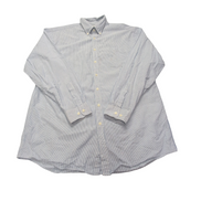 Chemise L.L. Bean à rayures bleues taille L #158e