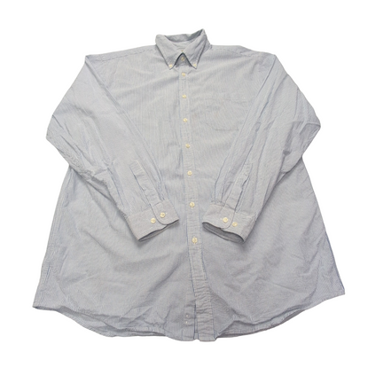 Chemise L.L. Bean à rayures bleues taille L #158e