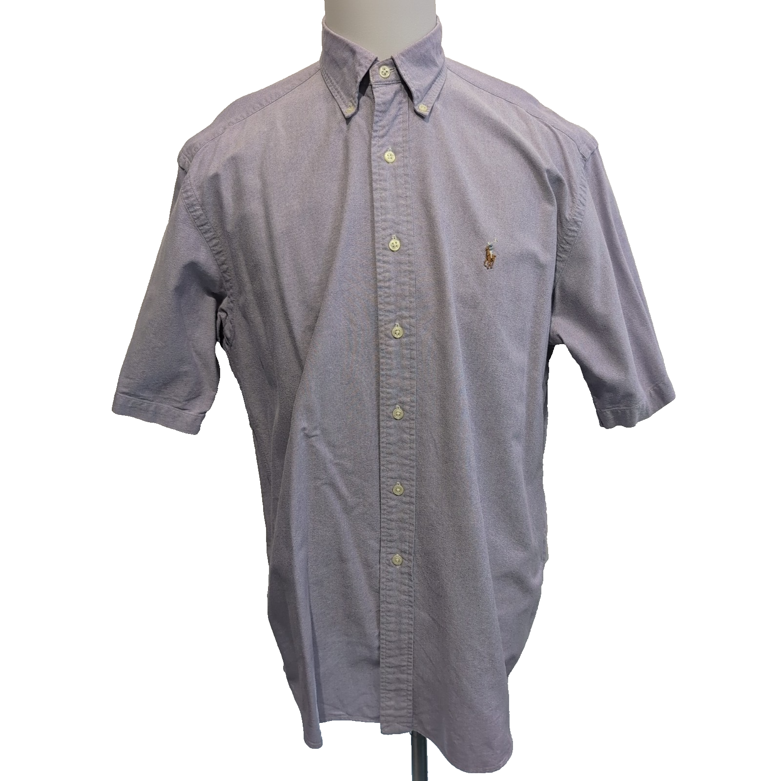 Chemise Ralph Lauren Blake Taille M Mauve Coton Oxford Manches Courtes