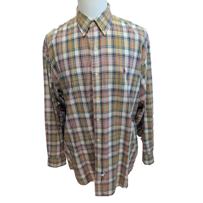 Chemise Ralph Lauren Vintage L Flanelle Carreaux Manches Longues