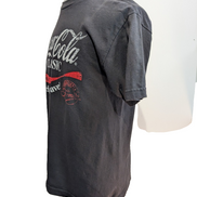 COCA-COLA T-Shirt Homme M Noir Classic Vintage Catch The Wave Logo Rétro |100T