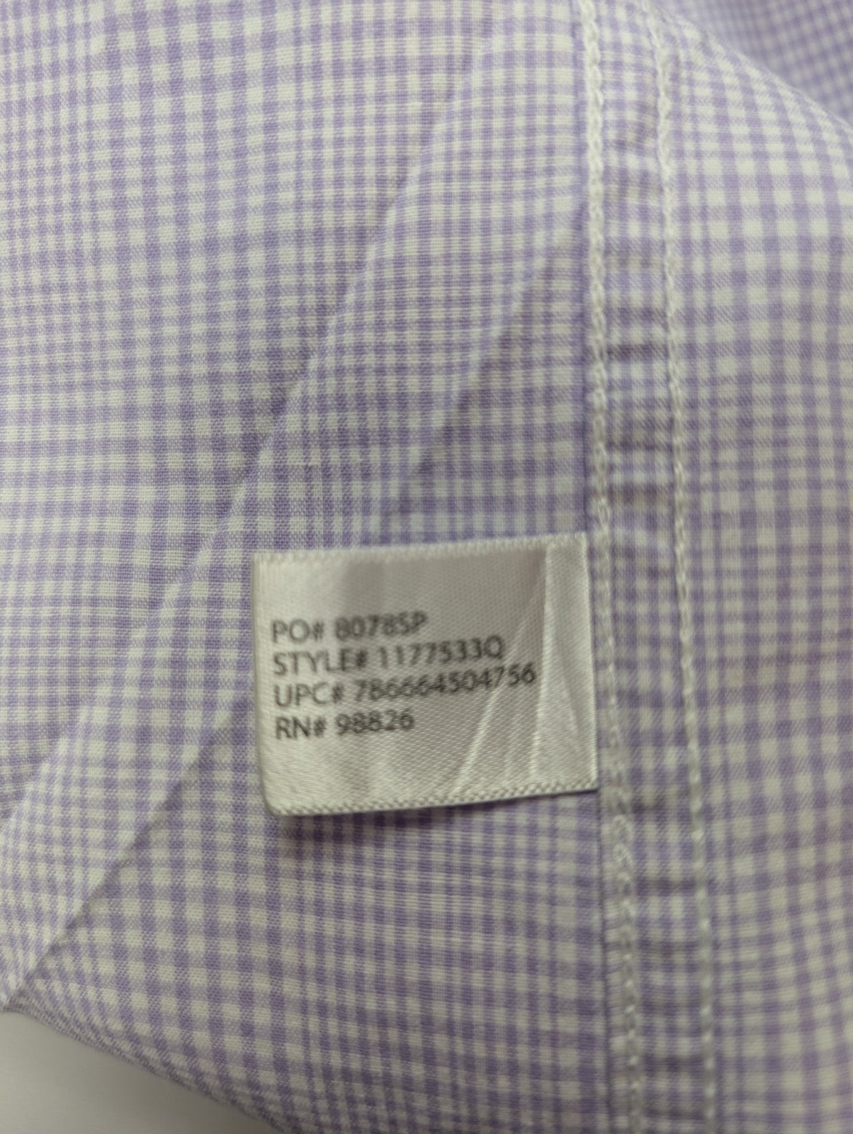 Chemise U.S. Polo ASSN lila violet manches longues à carreaux taille S