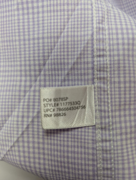 Chemise U.S. Polo ASSN lila violet manches longues à carreaux taille S