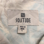 Chemise hawaïenne Solitude taille L vert pâle floral 100% coton Manches courtes