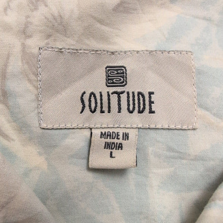 Chemise hawaïenne Solitude taille L vert pâle floral 100% coton Manches courtes