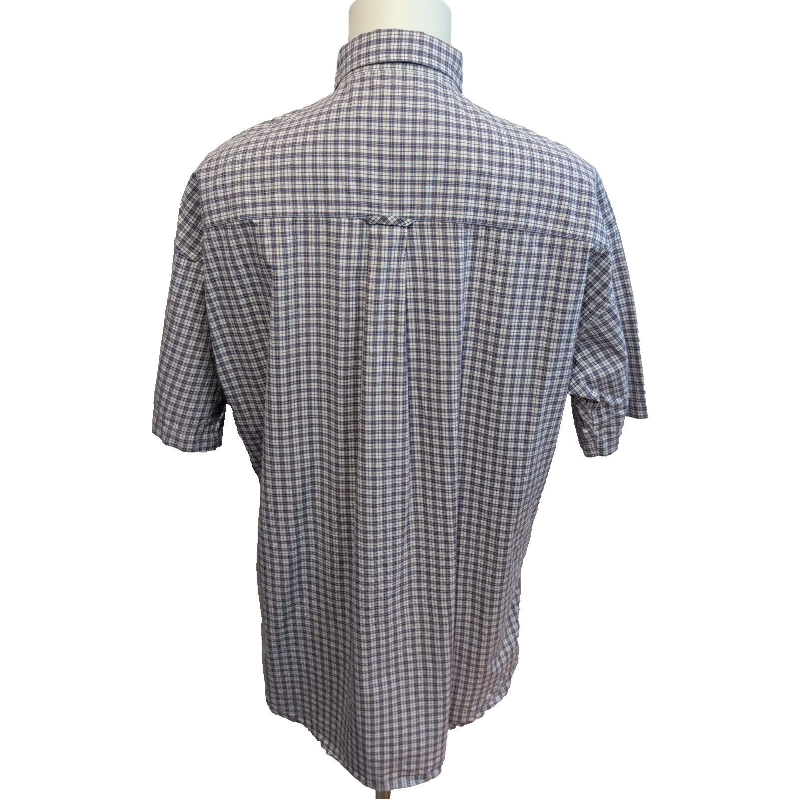 Chemise Chaps Ralph Lauren Carreaux Violet / Bleu Taille L Manches courtes Poche