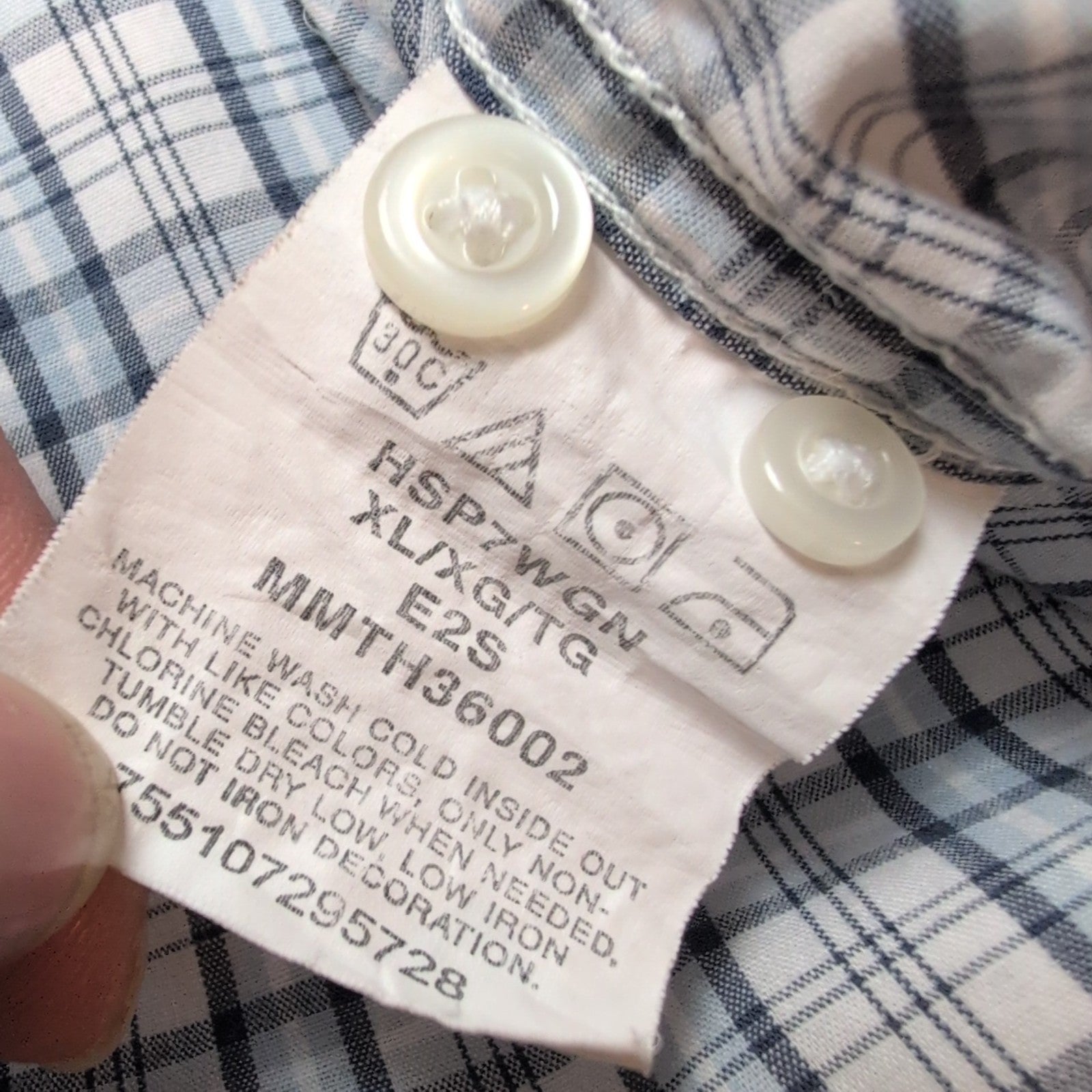 Chemise Wrangler Hero Manches Courtes Bleue à Carreaux à Poche Taille XL