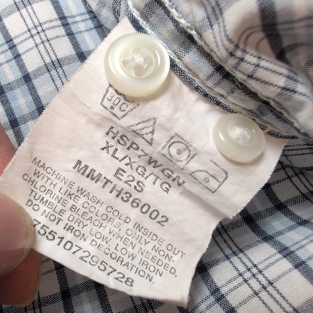 Chemise Wrangler Hero Manches Courtes Bleue à Carreaux à Poche Taille XL
