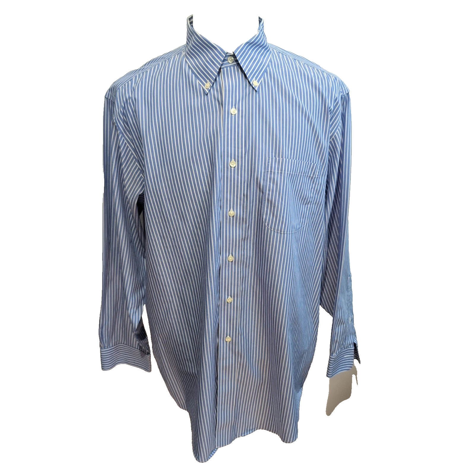 Chemise Brooks Brothers XL Regular Fit Bleu Rayures 100% Coton