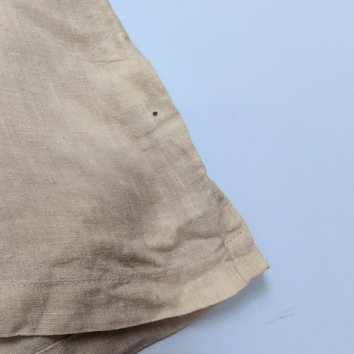 Chemise Owen Powell 100% Lin Crème Manches Courtes Taille XL