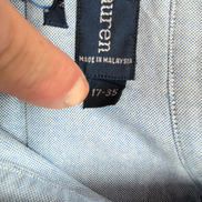 Chemise Ralph Lauren XL Oxford Logo Marron Coton Manches longues