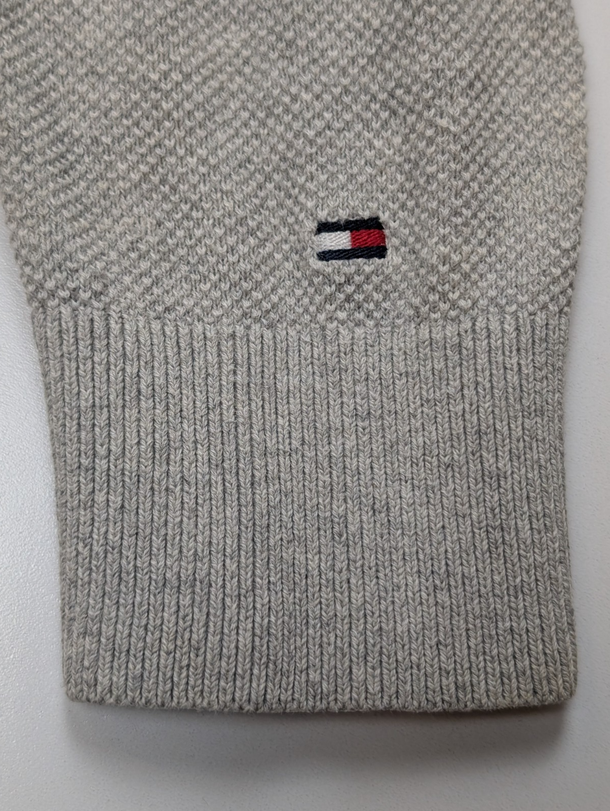 Gilet Tommy Hilfiger Vintage Gris Zippé Coton Premium - Taille M