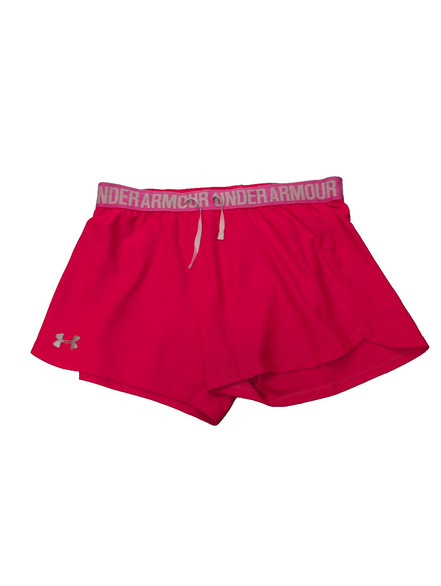 Short de sport Under Armour HeatGear Rose Fluo - Femme Taille S