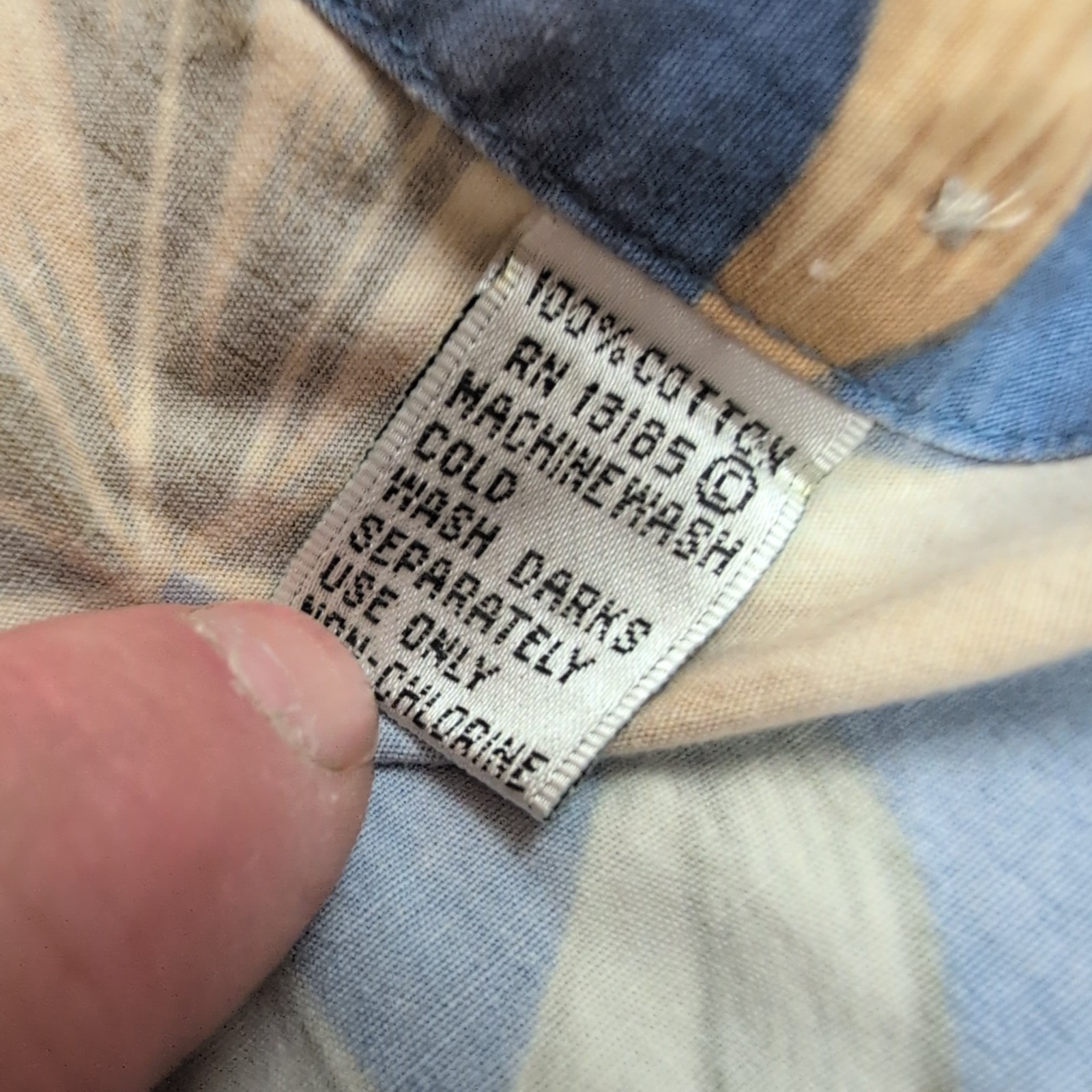 Chemise Hawaïenne Pierre Cardin L Bleu Feuillage Made in Korea Vintage