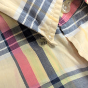 Chemise Ralph Lauren Classic Fit L Carreaux Jaune Bleu Rouge manches longues