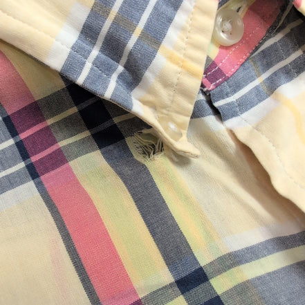 Chemise Ralph Lauren Classic Fit L Carreaux Jaune Bleu Rouge manches longues