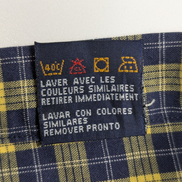 Chemise Tommy Hilfiger jaune à carreaux manches courtes taille L Vintage homme