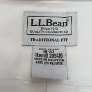 Chemise L.L. BEAN Homme XXL Blanche Manches Longues Coton Premium