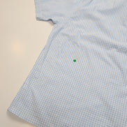 Chemise YVES SAINT LAURENT Bleu Carreaux XL Logo Brodé Manches Courtes