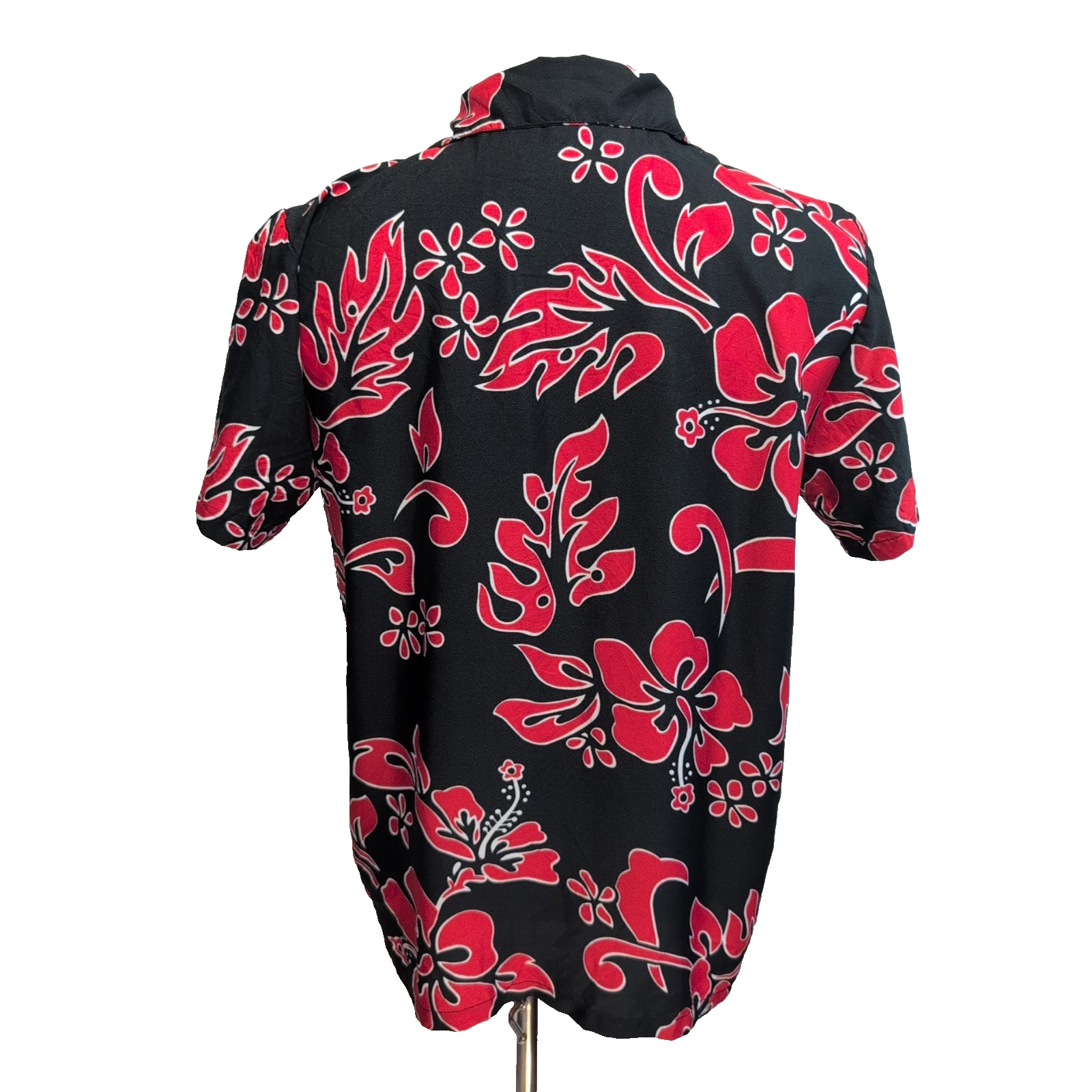 Chemise hawaïenne King Kameha M rouge noir 100% terivoile manches courtes