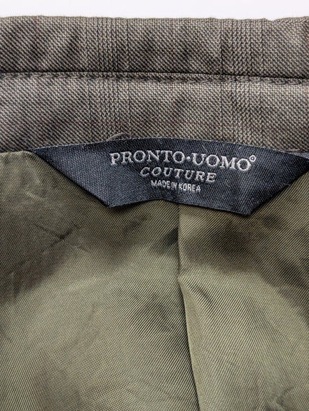Veste Blazer homme Pronto Uomo Couture kaki Super 120'S taille L