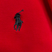 Polo Ralph Lauren Homme M Rouge Logo Bleu Polo Manches Courtes Classic Fit