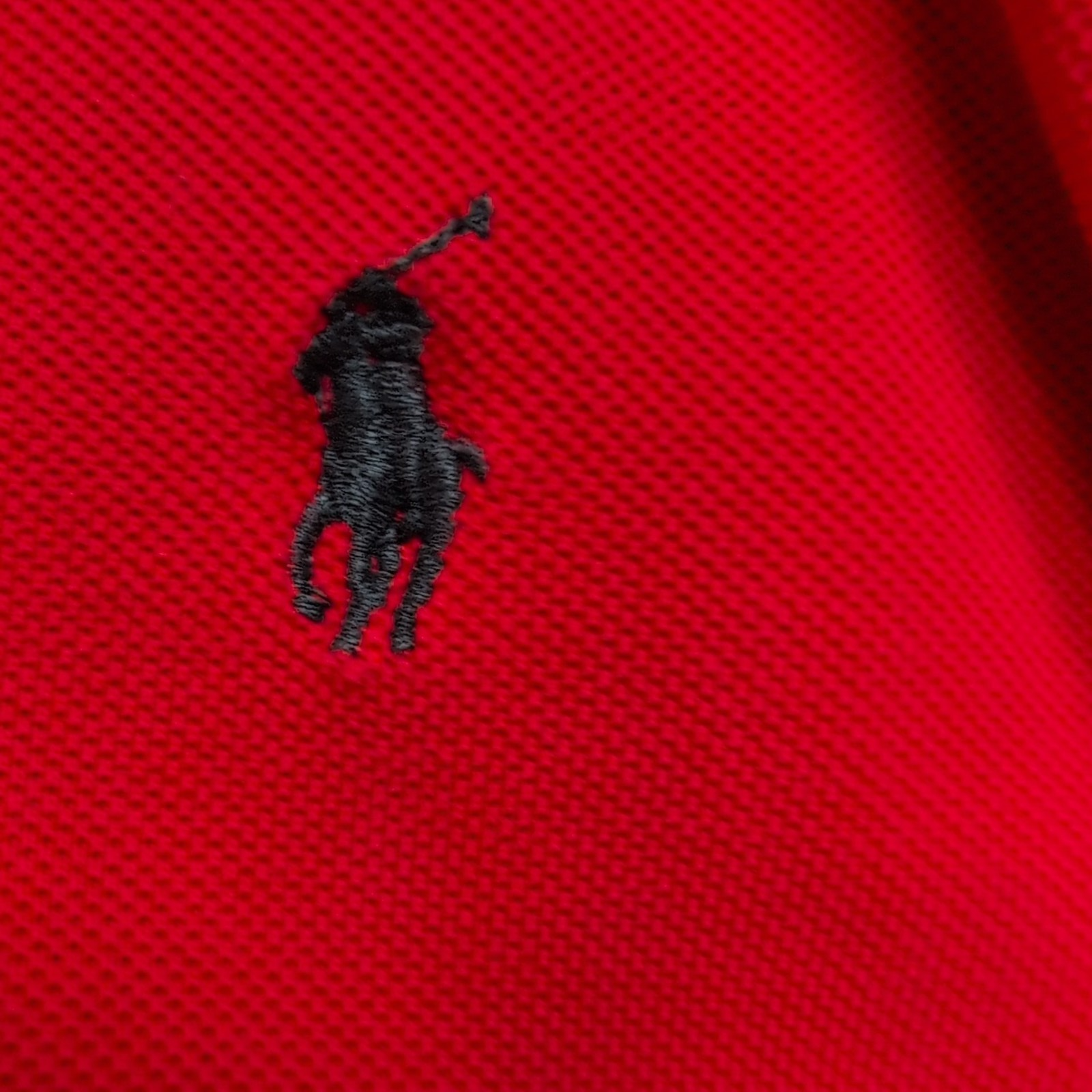 Polo Ralph Lauren Homme M Rouge Logo Bleu Polo Manches Courtes Classic Fit