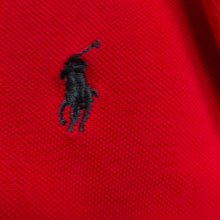 Polo Ralph Lauren Homme M Rouge Logo Bleu Polo Manches Courtes Classic Fit