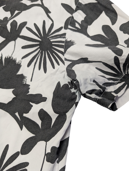 Chemise hawaïenne VatPave tulipes marguerites manches courtes taille S #740