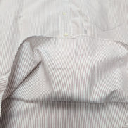 Chemise Ralph Lauren L Oxford Bordeaux clair à Rayures Vintage Manches courtes