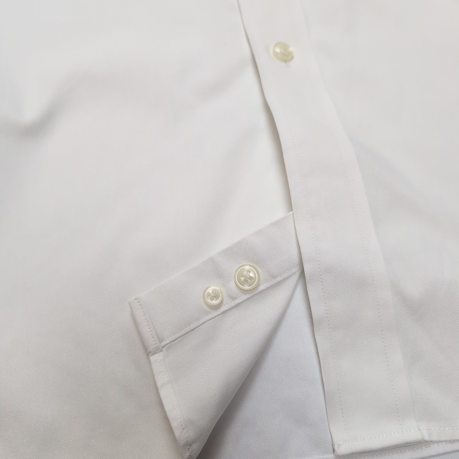 Chemise L.L. BEAN Homme L/XL Blanche Manches Longues Coton Premium