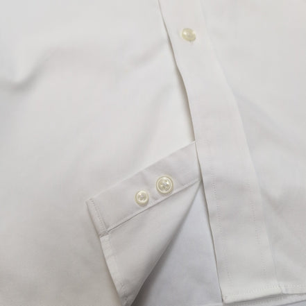Chemise L.L. BEAN Homme L/XL Blanche Manches Longues Coton Premium