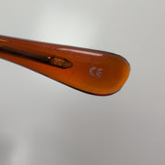 Lunettes de soleil Y2K Aesthetic Cœur Strass Teintées Orange Ambre
