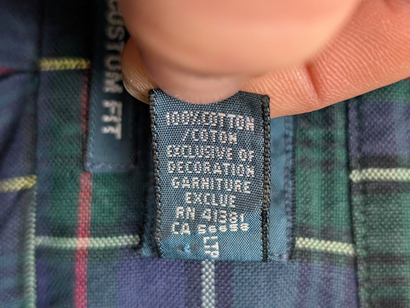 Chemise Ralph Lauren Carreaux Multicolores Manches Longues Custom Fit - Taille M