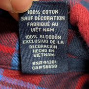 🌲 CHEMISE FLANELLE PERFORMANCE CHAPS L (G) CARREAUX ROUGE BLEU LOGO BRODÉ