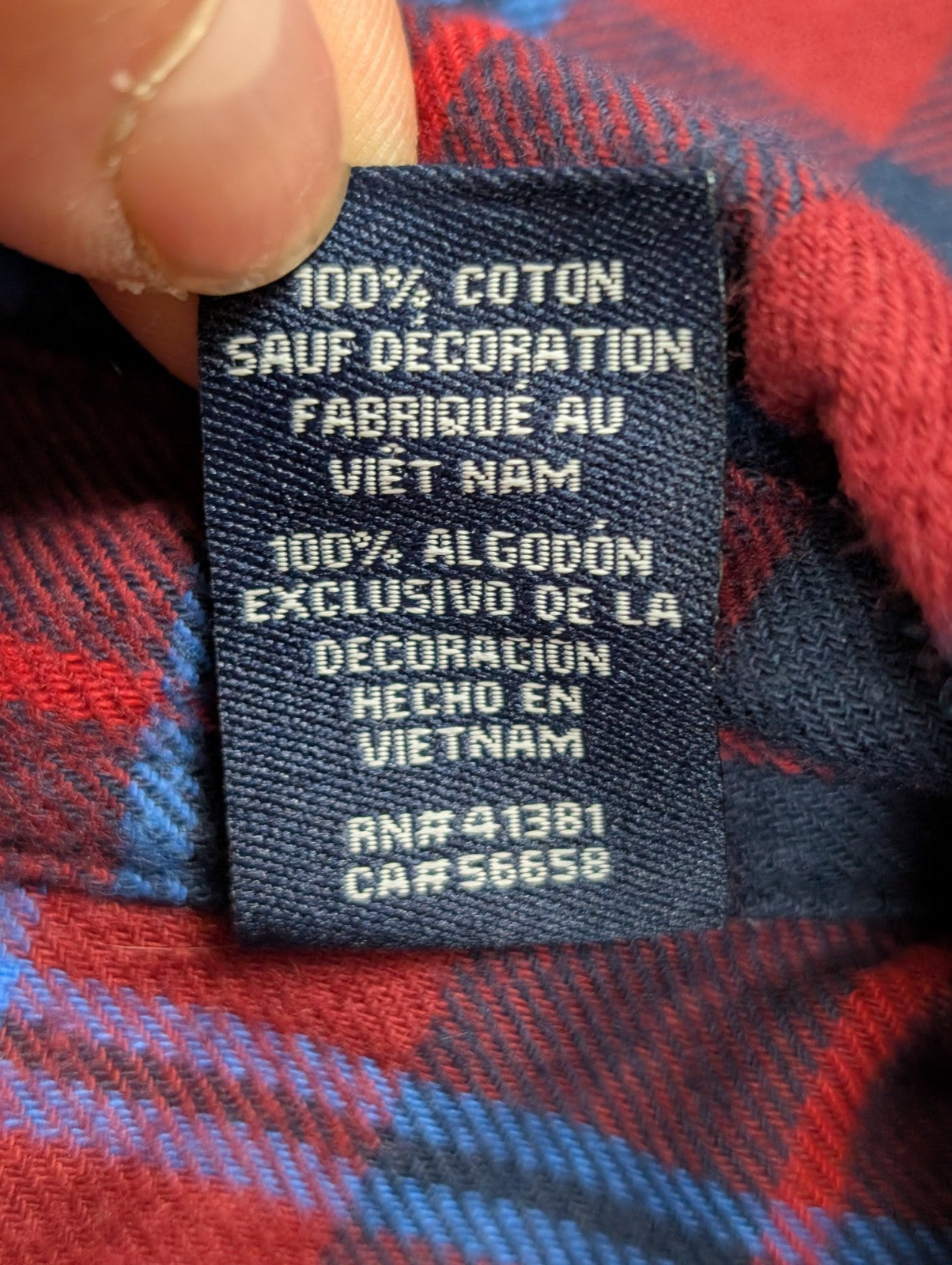 🌲 CHEMISE FLANELLE PERFORMANCE CHAPS L (G) CARREAUX ROUGE BLEU LOGO BRODÉ