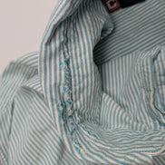 Chemise CHAPS verte menthe à rayures avec poche et logo brodé taille XL #253msch
