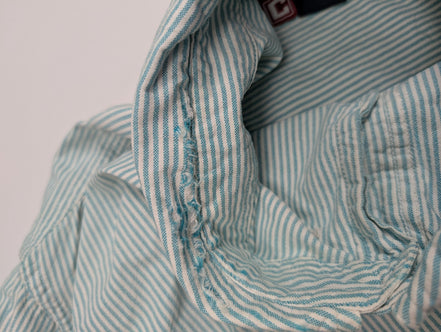 Chemise CHAPS verte menthe à rayures avec poche et logo brodé taille XL #253msch