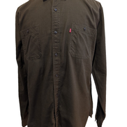 Chemise LEVI'S Marron Coton Stretch Manches Longues - Taille L