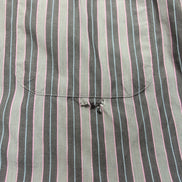 Chemise Lacoste L Rayures Marron Rose Bleu Coton Logo Poche manches longues