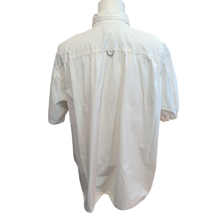 Chemise COLUMBIA Homme XXL Blanche Rose Pâle Manches Courtes Technique