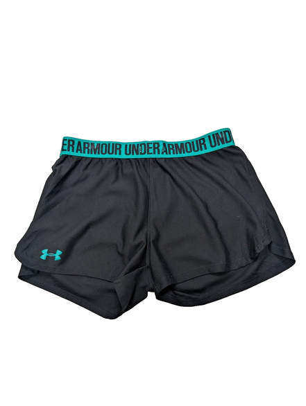 Short Under Armour HeatGear Noir & Vert - Femme Taille M