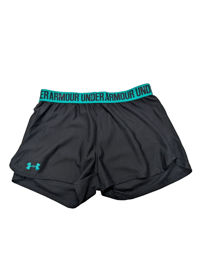 Short Under Armour HeatGear Noir & Vert - Femme Taille M